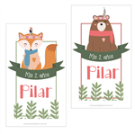 Stickers rectangulares Bosque BOHO 15u Pers